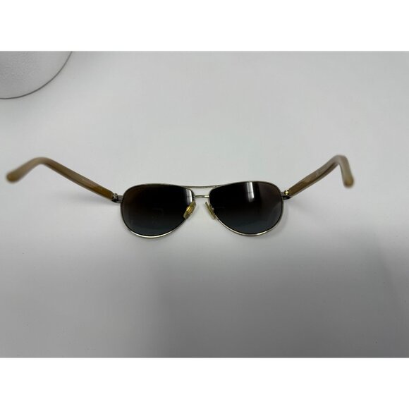 Ralph Lauren RA4004 101/T5 Horn Gold Frame Polarized Brown Aviator Sunglasses - Picture 8 of 10